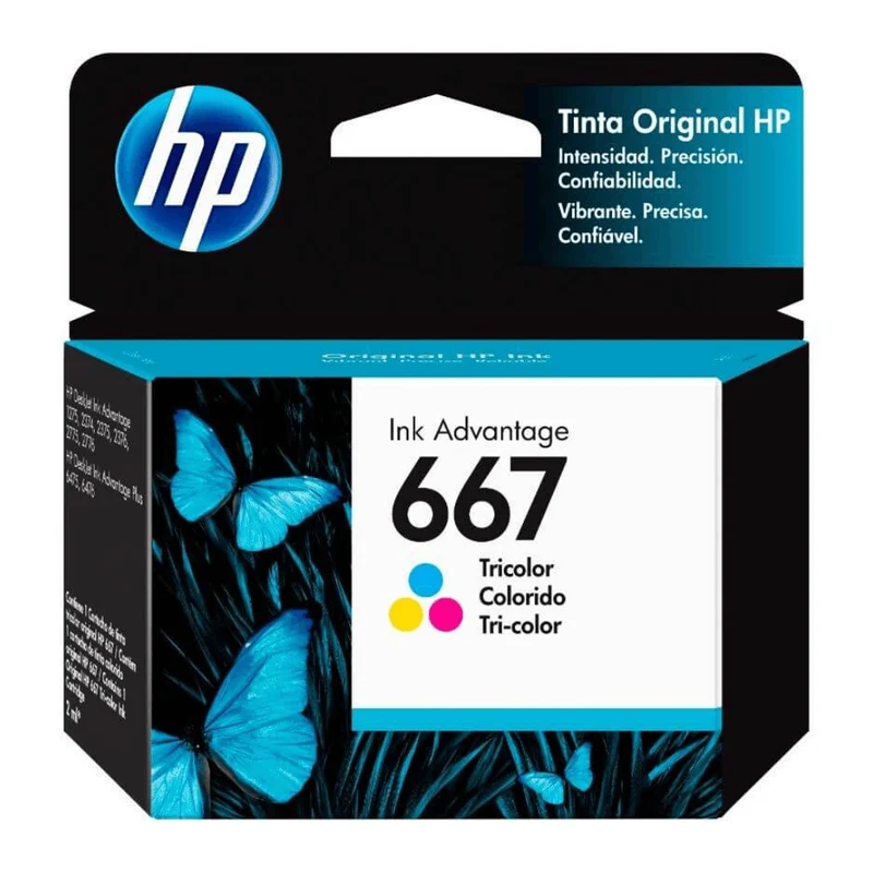 HP Cartucho de Tinta Original Tricolor 667 (3YM78AL)