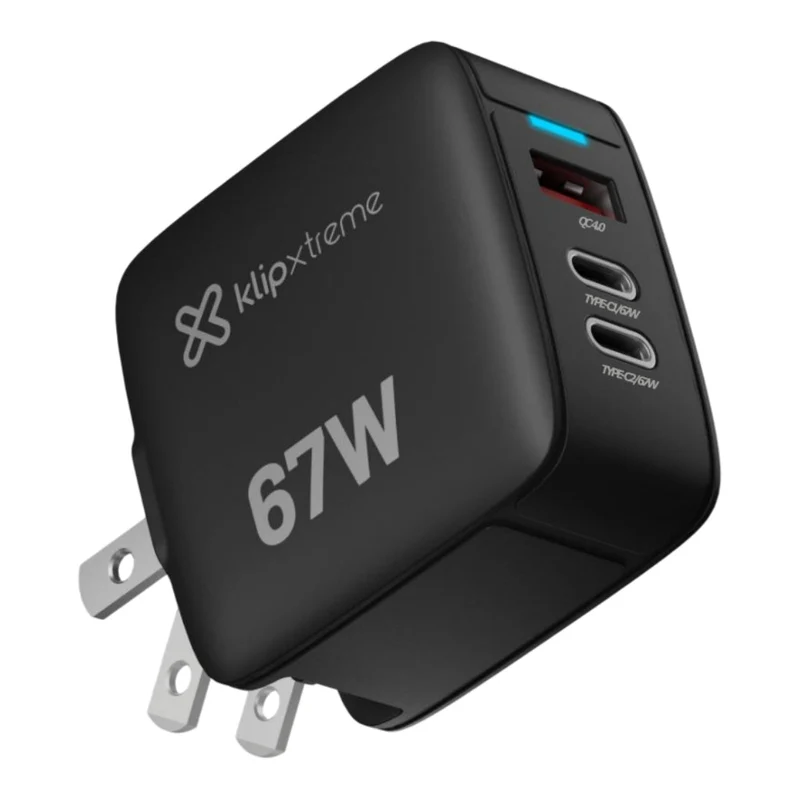 Klip Xtreme Cargador de Pared 3 Puertos 67 W, KMC-500