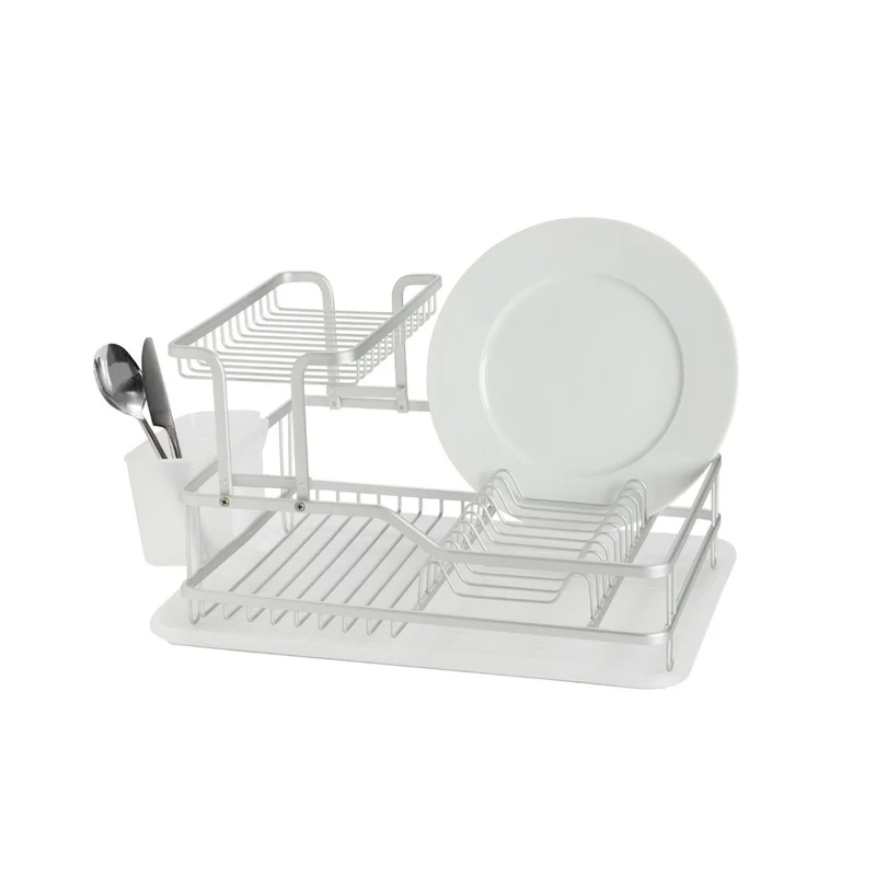 Escurreplatos de cocina de metal doble