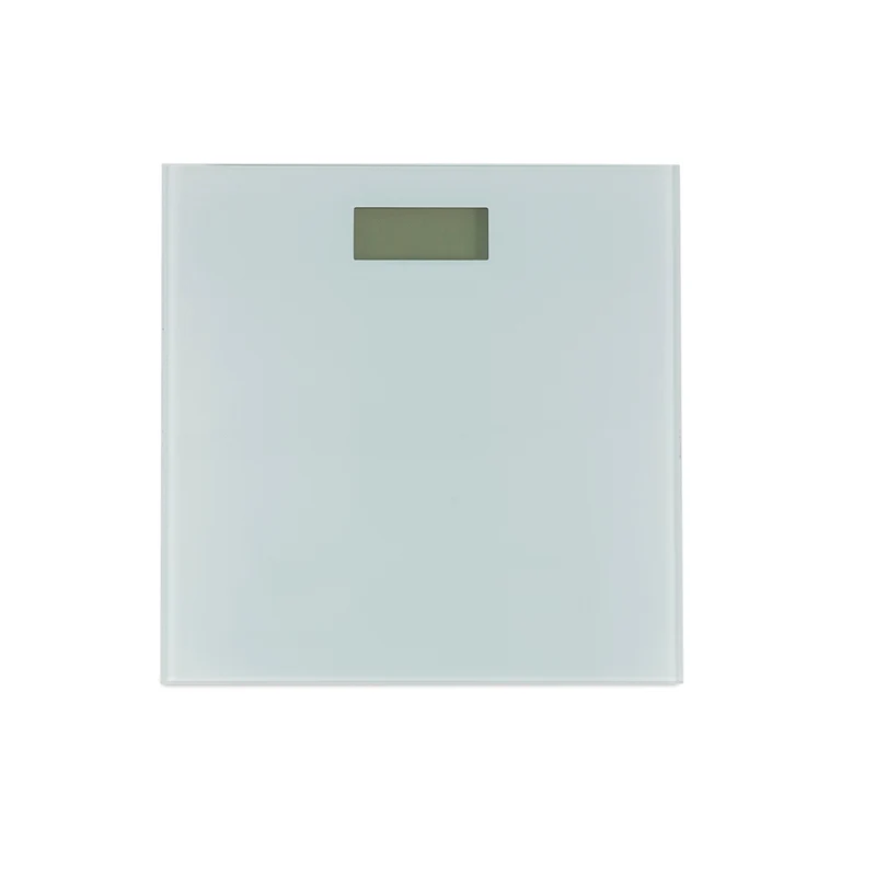 Báscula de baño blanca de cristal