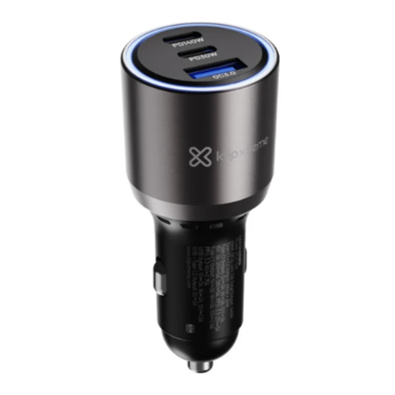 Klip Xtreme Cargador para Carro 3 Puertos 140 W, KCC-140