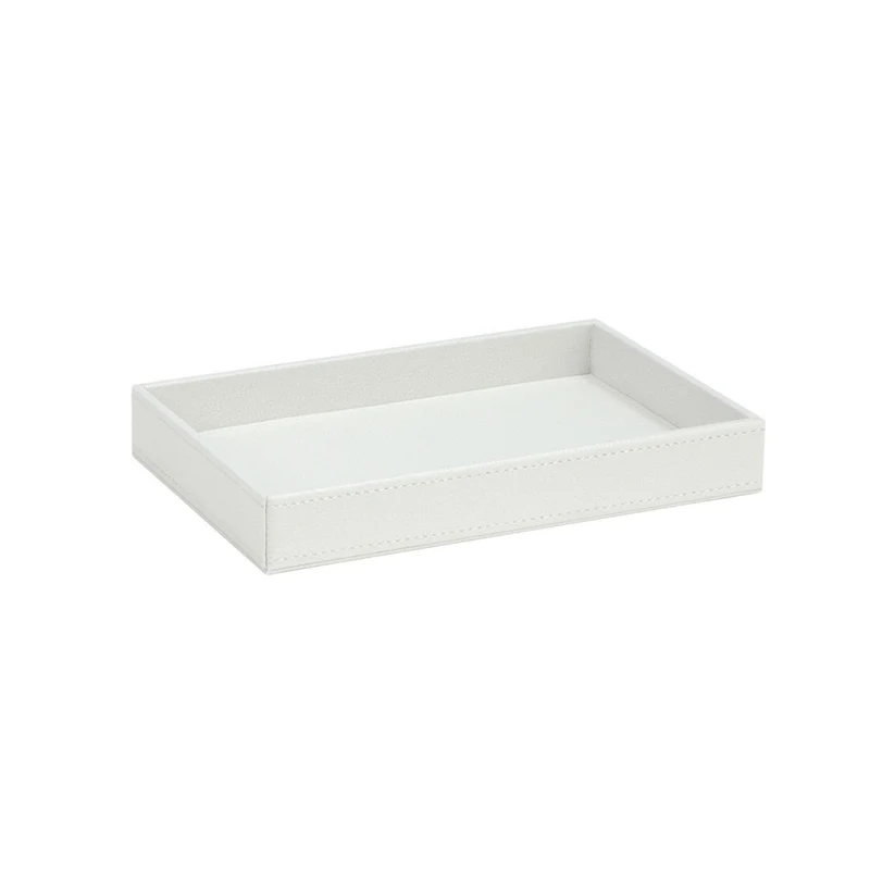 Bandeja vaciabolsillos blanca de piel
