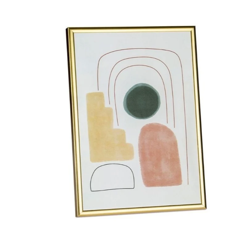 Cuadro abstracto moderno de metal dorado 21X30