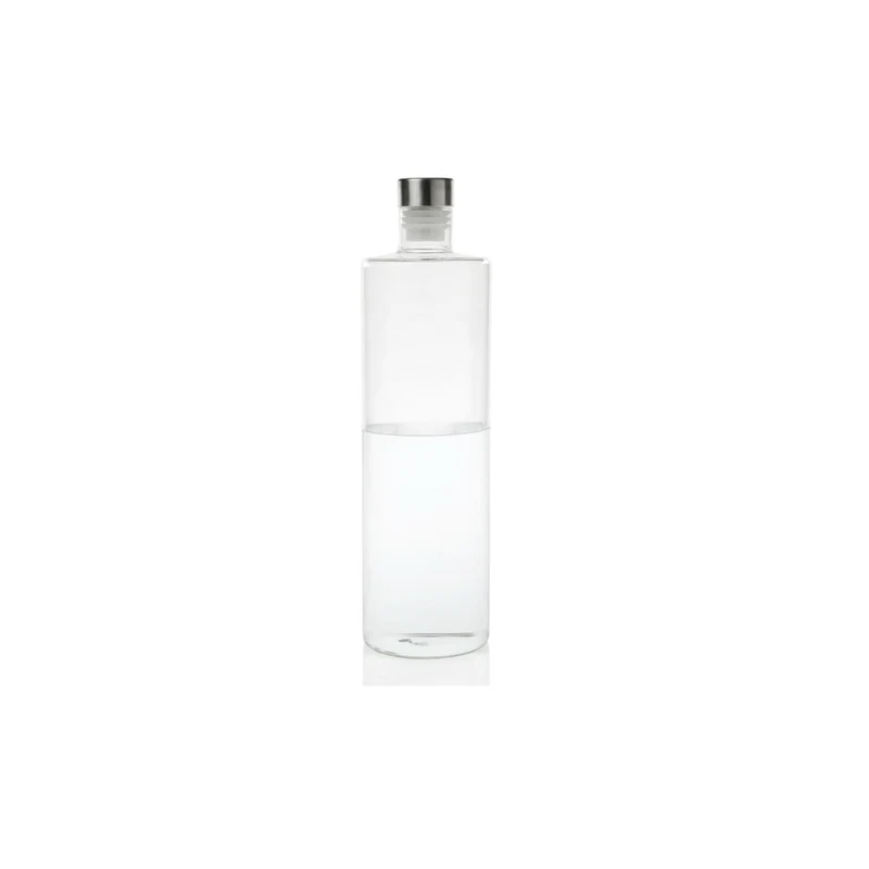 Botella de agua de cristal transparente 1 litro
