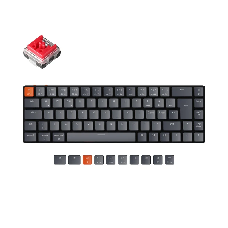 Teclado mecánico inalámbrico ultradelgado Keychron K7 (Distribución ISO nórdica)
