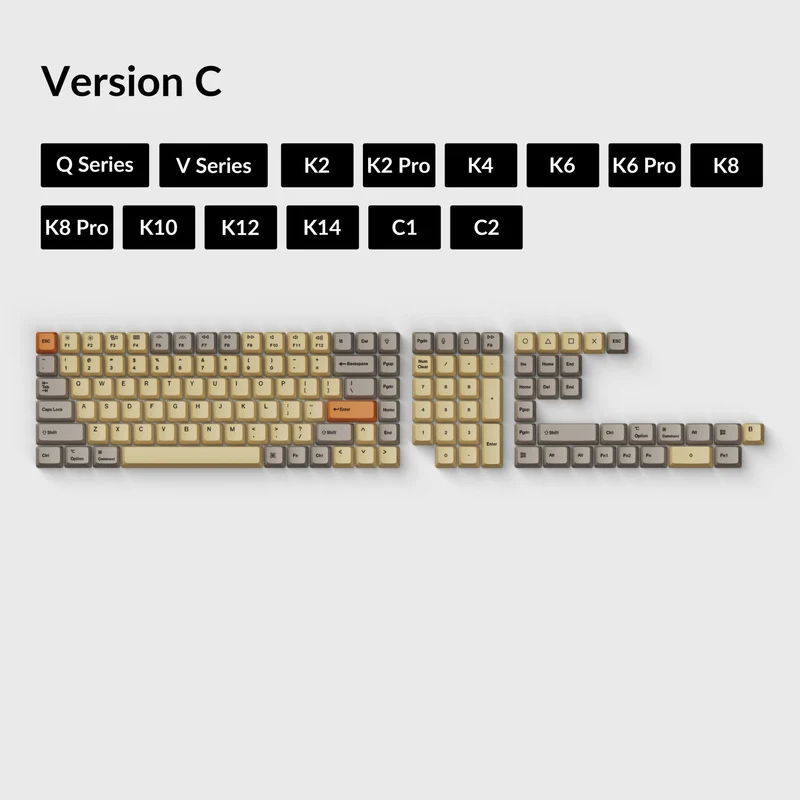 Juego de teclas OEM Dye-Sub PBT - Gris Trigo