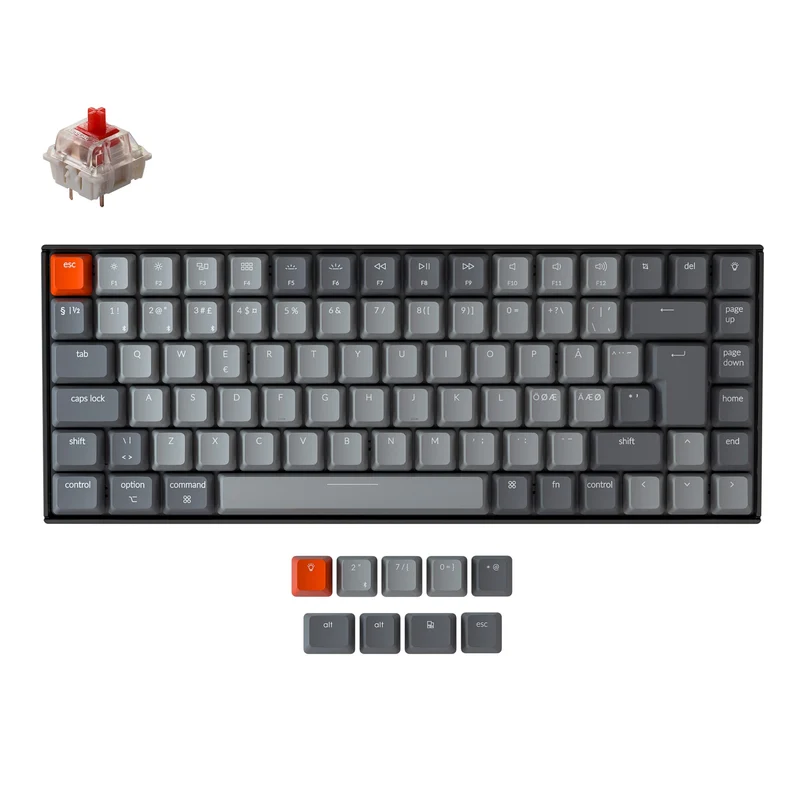 Teclado Mecánico Inalámbrico Keychron K2 (Distribución ISO Nórdica) - Version 2