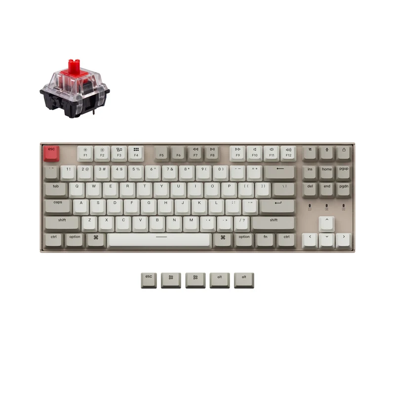 Teclado mecánico inalámbrico Keychron K8 sin retroiluminación (teclado US ANSI)