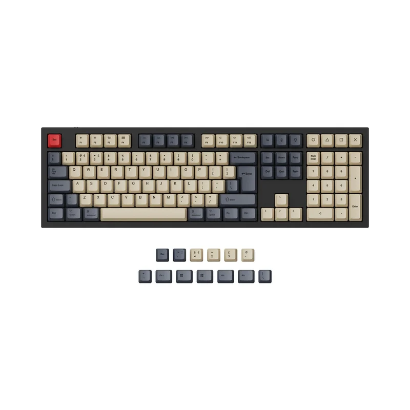 Conjunto de teclas OEM de sublimación por tinta en PBT ISO y ANSI Q3 y Q4 y Q4 Pro y Q6 y Q6 Pro y V3 y V4 y V6 y K8 y K8 Pro - Carbón