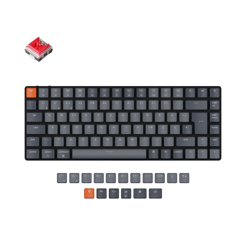 Teclado mecánico inalámbrico ultra delgado Keychron K3 (Distribución alemana ISO-DE) - Version 2