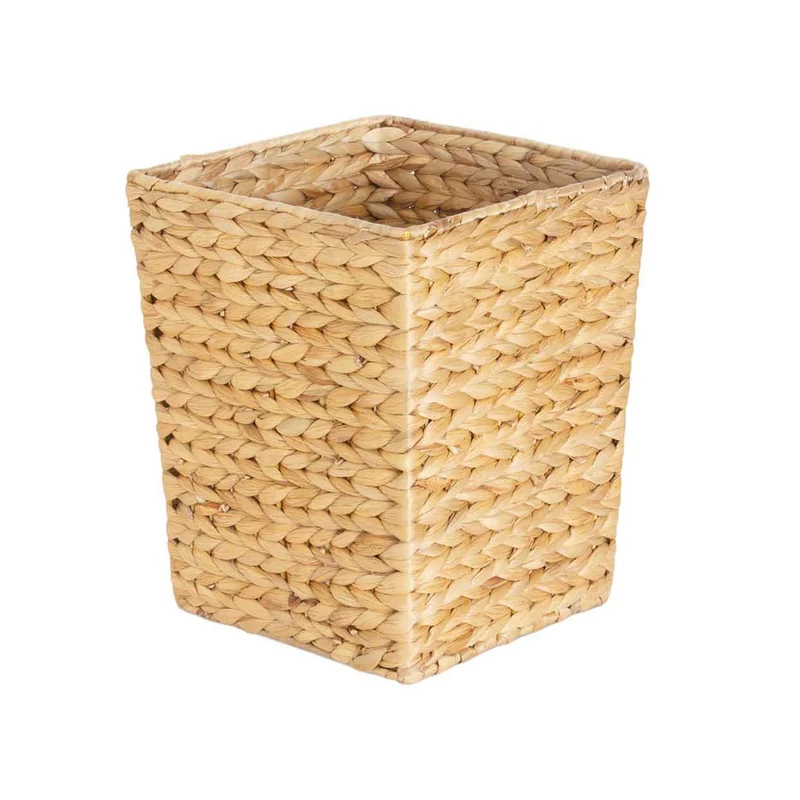Papelera cuadrada de fibra natural