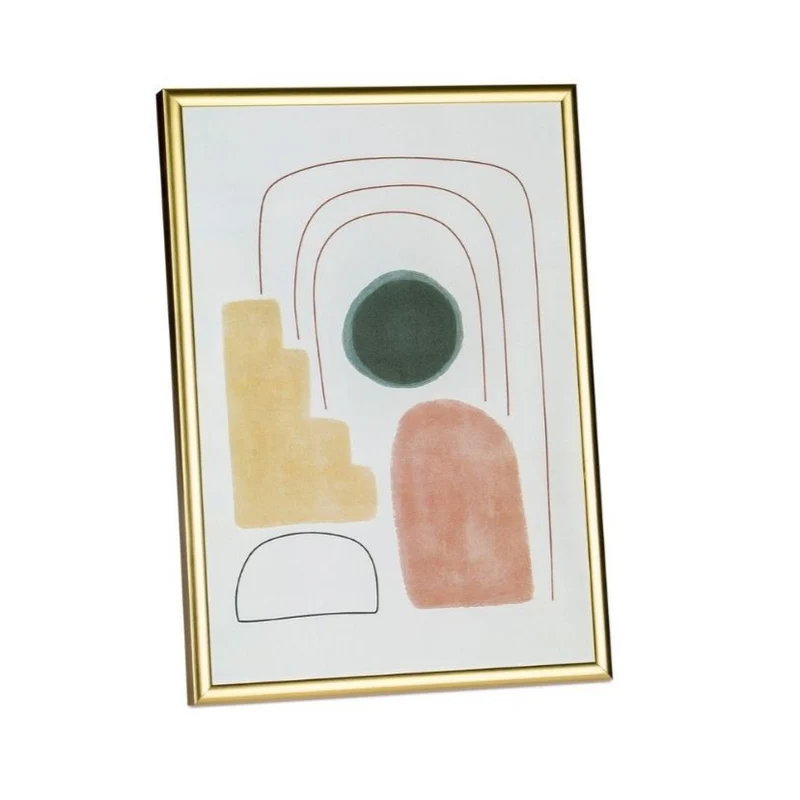 Cuadro abstracto moderno de metal dorado 30X40