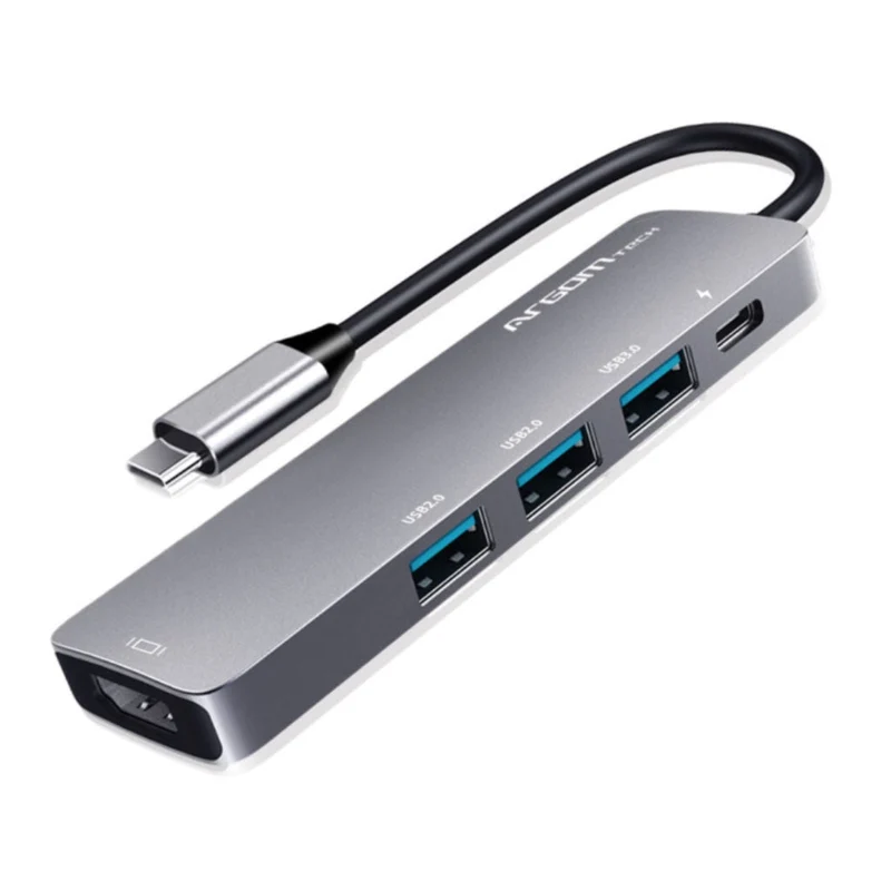 Argom Hub Adaptador 5 en 1 USB-C (ARG-UB-0185)