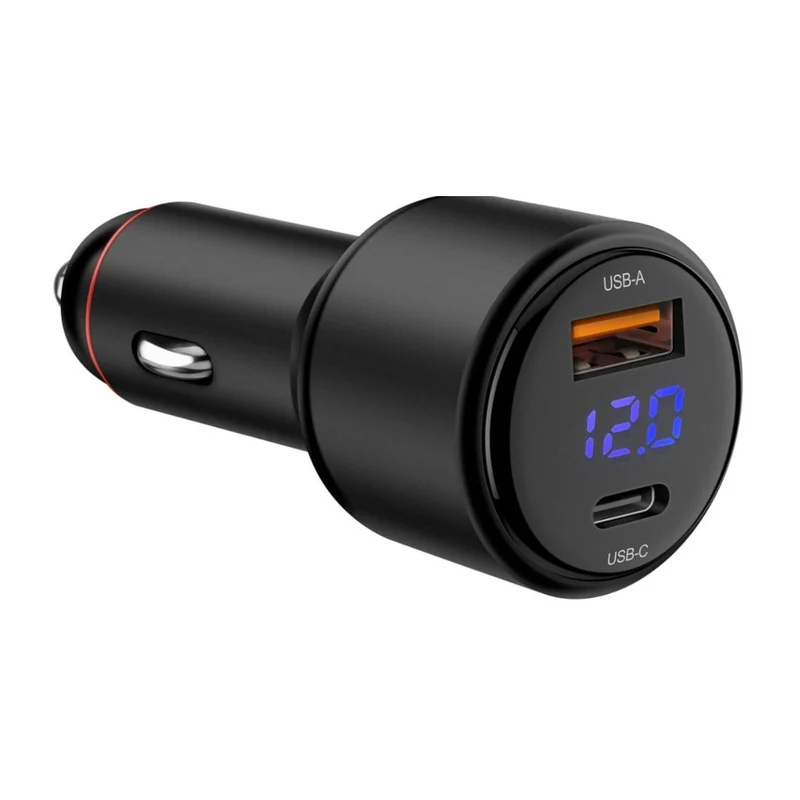 Steren Cargador para Carro USB-C PD 65 W / USB QC 18 W, ELI-877