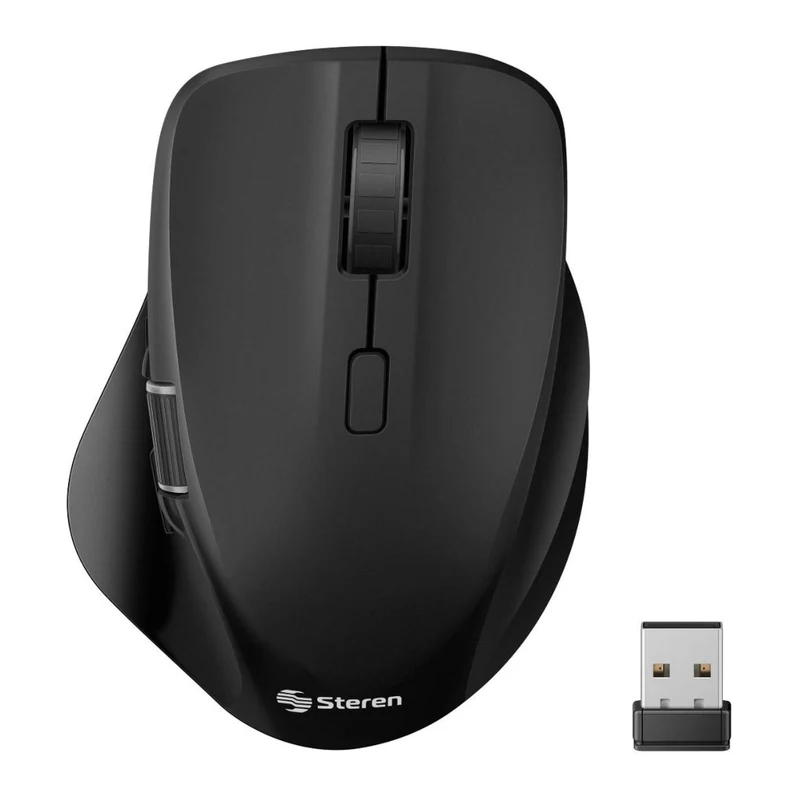 Steren Mouse Inalámbrico Ergonómico Multidispositivo 1600 DPI, COM-5800