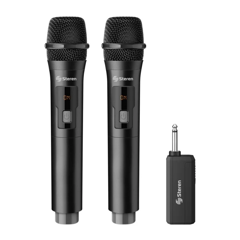 Steren Set Micrófonos Inalámbricos con Receptor, MIC-288R