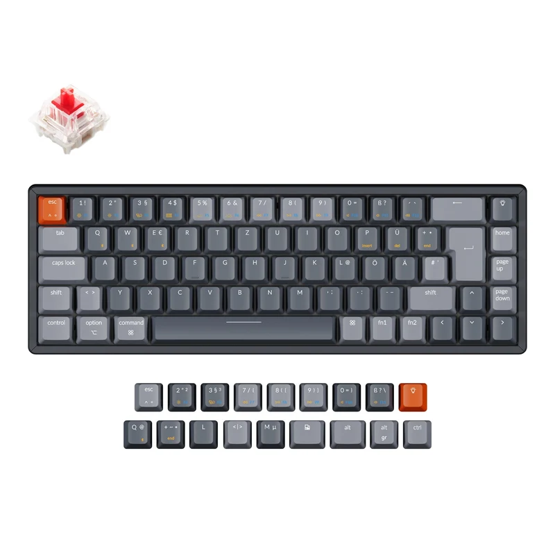 Teclado mecánico inalámbrico Keychron K6 (Distribución alemana ISO-DE)