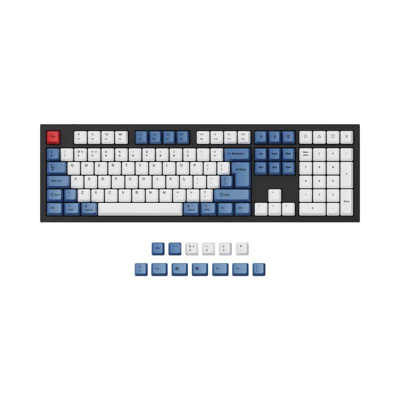 Juego de teclas OEM de sublimación por tinta en PBT ISO y ANSI Q3 y Q4 y Q4 Pro y Q6 y Q6 Pro y V3 y V4 y V6 y K8 y K8 Pro - Azul