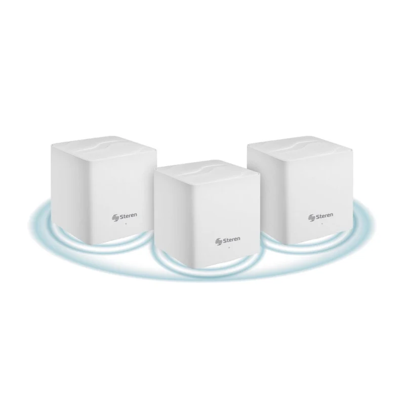 Steren Set Sistema Mesh Wi-Fi 6 Doble Banda AX1500, MESH-300+