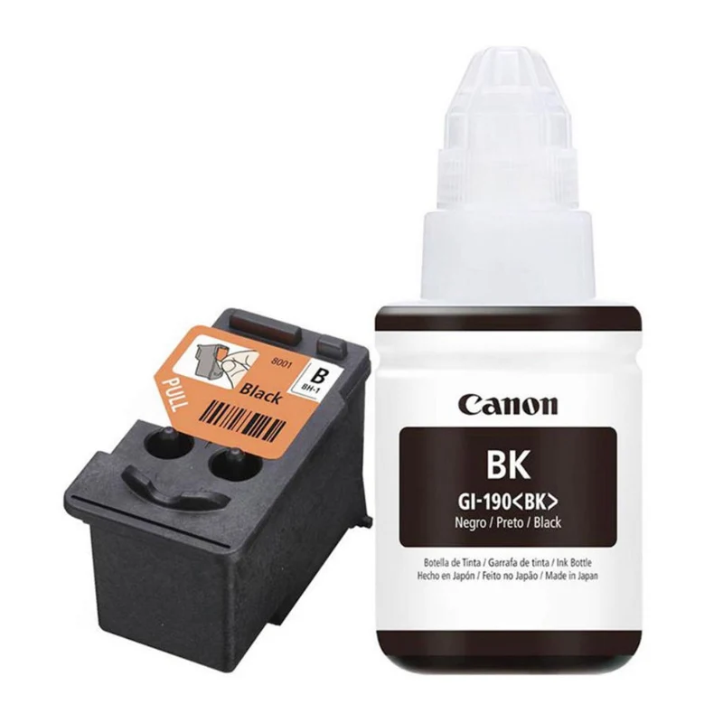 Canon Kit Cabezal de Impresión BH-1 y Botella de Tinta GI-190 Negro, 0692C004AA