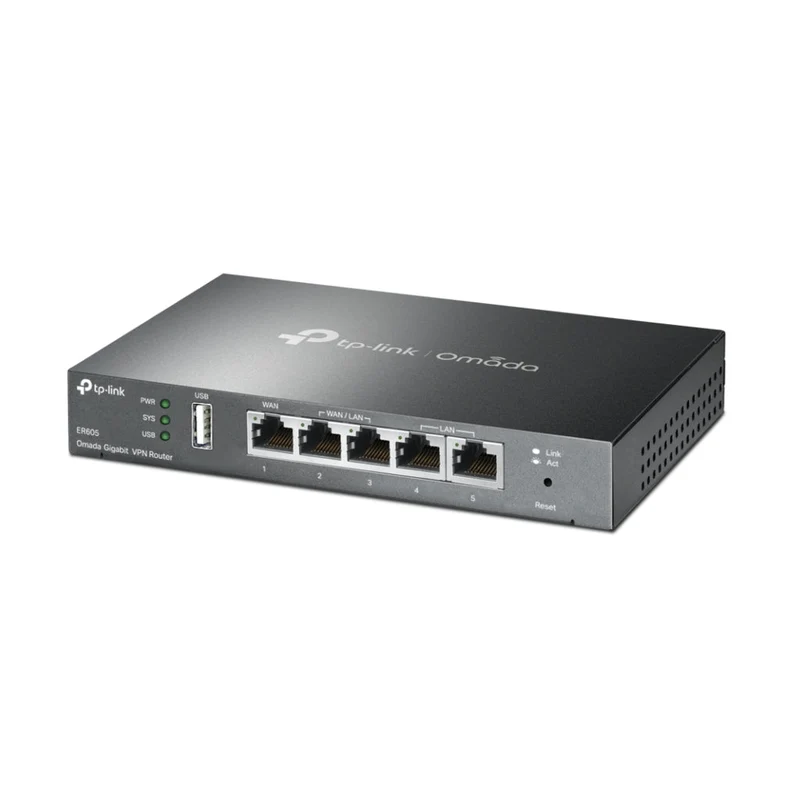 TP-Link Router Inalámbrico VPN Gigabit Omada con 5 Ranuras, ER605