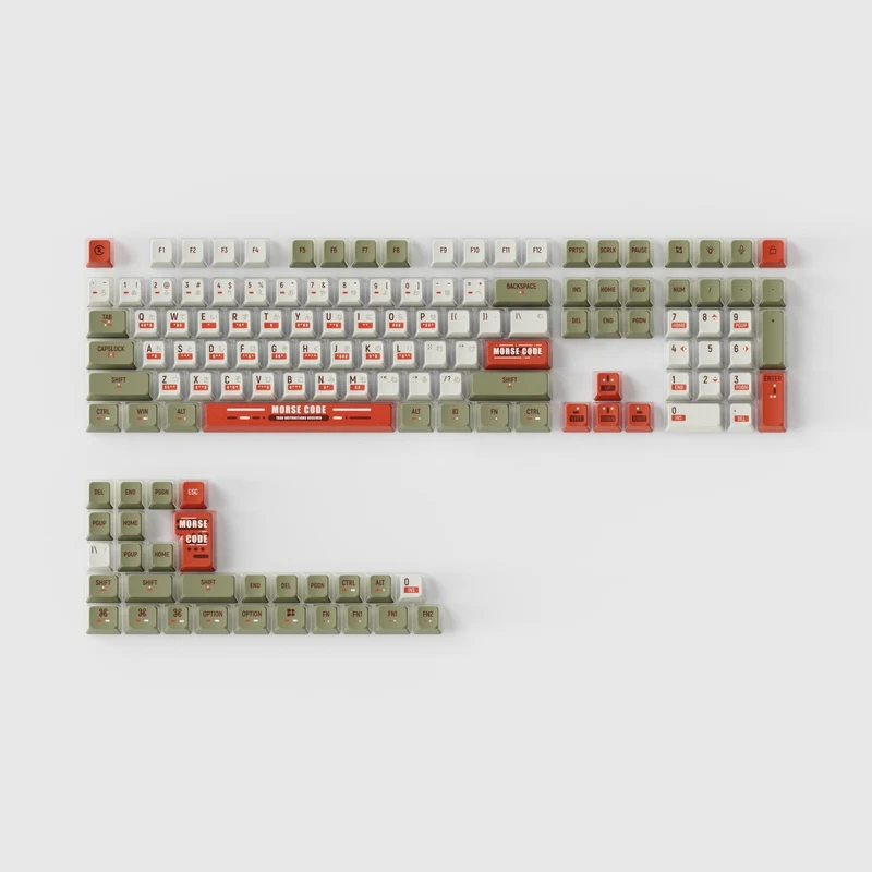 Juego completo de teclas OEM Dye-Sub PBT - Código Morse