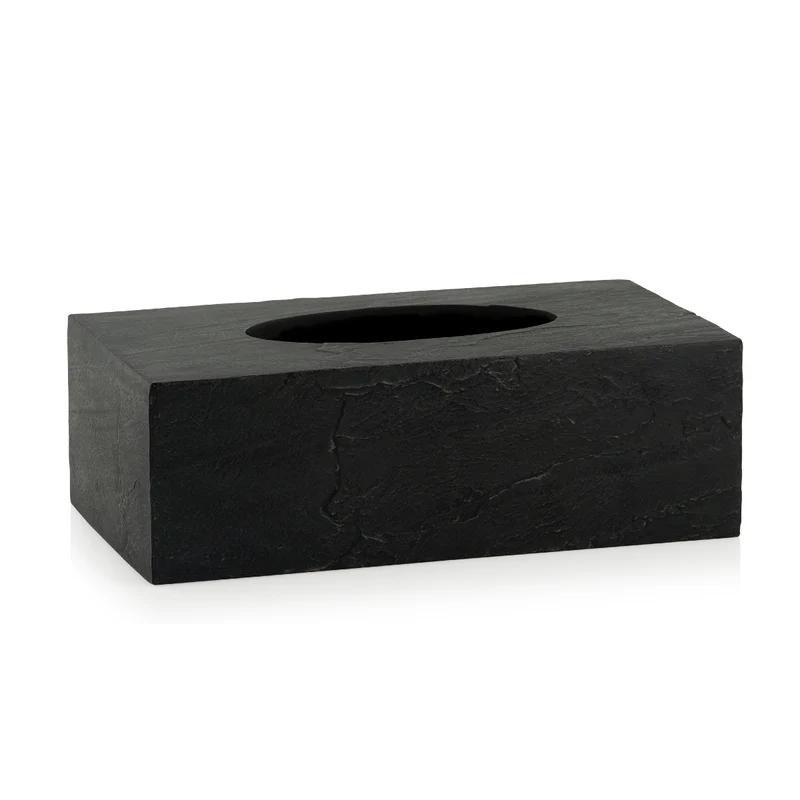Portapañuelos de pizarra negro