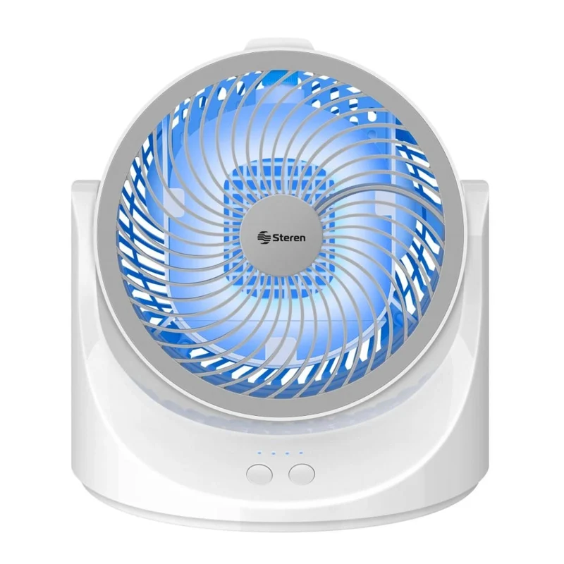 Steren Ventilador de Escritorio con Enfriador de Aire y Luz LED, FAN-200