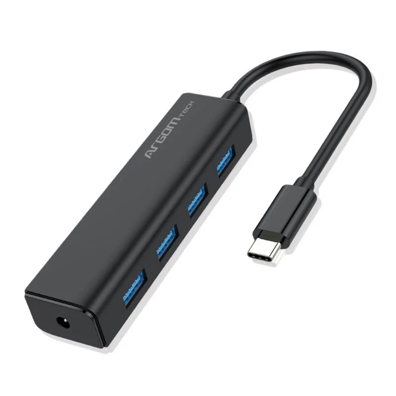 Argom Adaptador Tipo C de 4 Puertos USB 3.0