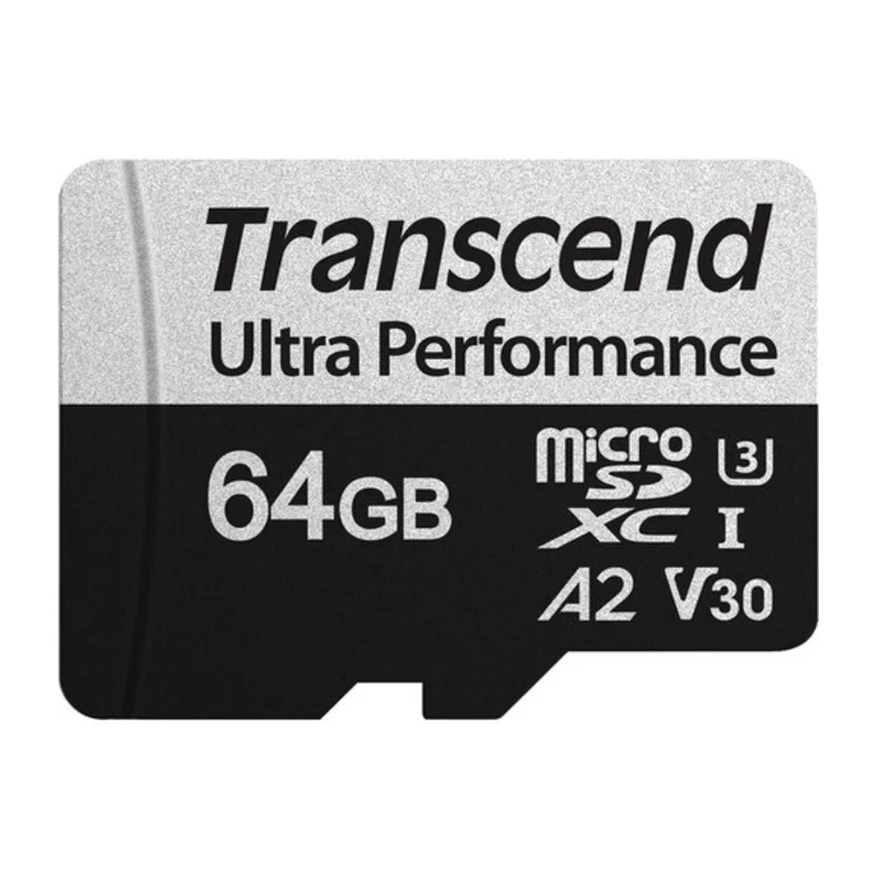 Transcend Tarjeta de Memoria Micro SDXC con Adaptador 64 GB, TS64GUSD340S