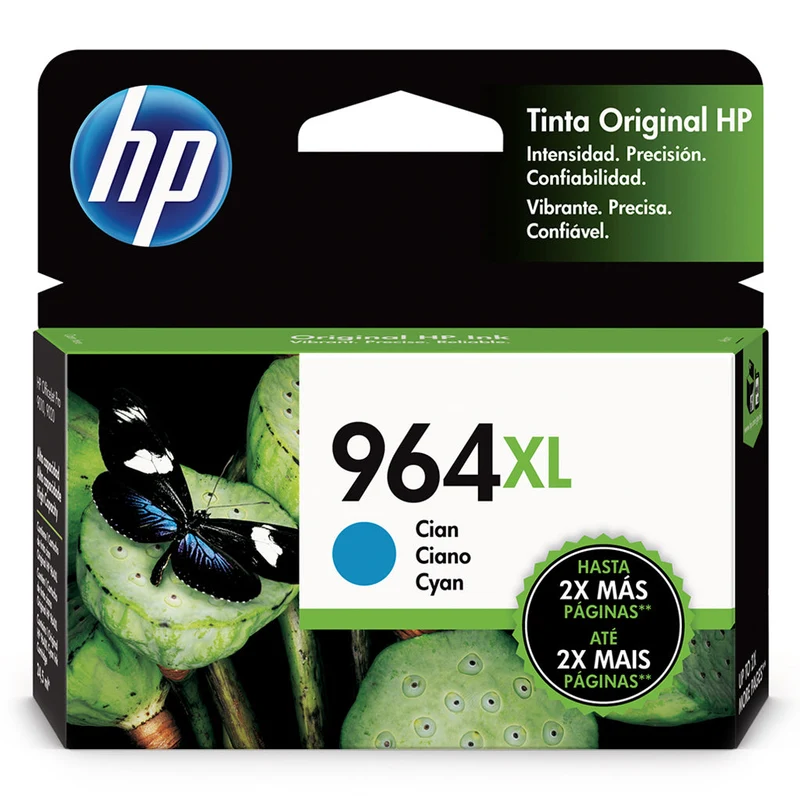 HP Cartucho de Tinta Original Cian 964XL (3JA54AL)