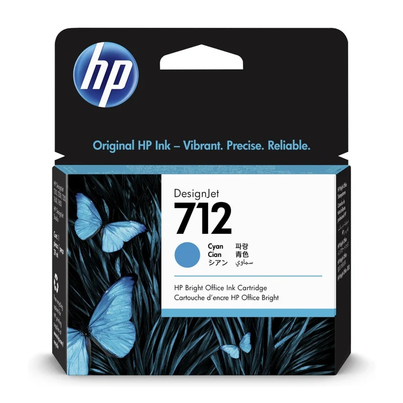HP Cartucho de Tinta Original DesignJet Cian 712(3ED67A)