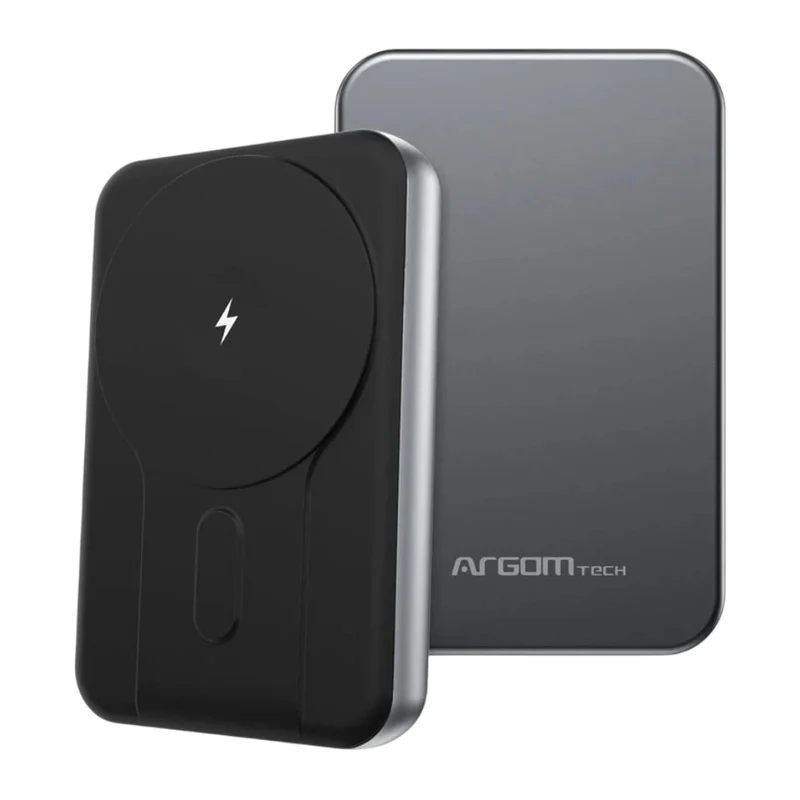 Argom Power Bank Batería Externa Inalámbrica Magnética 10,000mAh, MS10