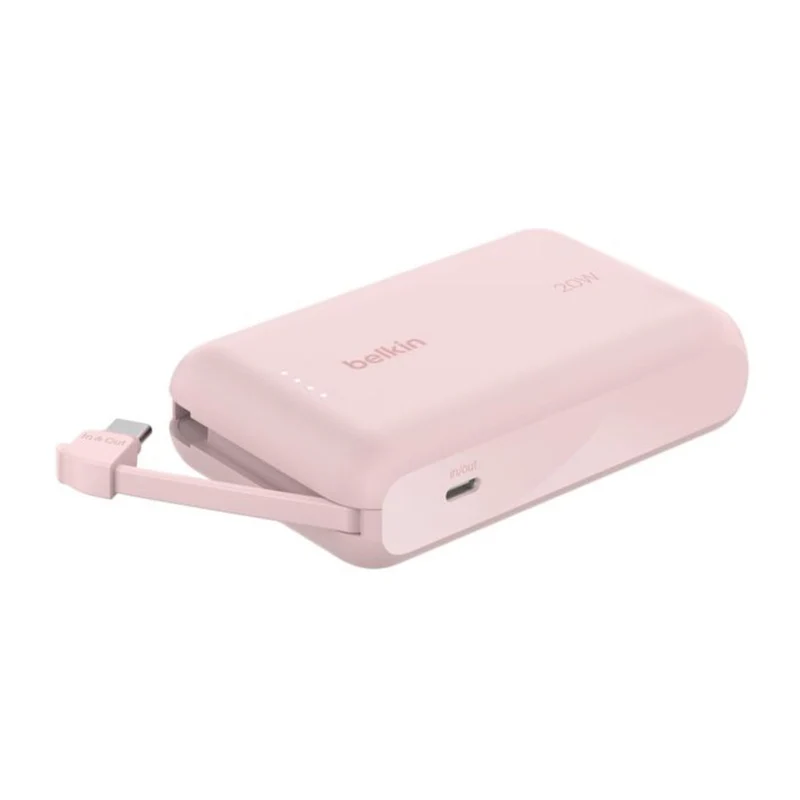 Belkin Power Bank Batería Externa 10K con Cable Integrado, BPB021FQ