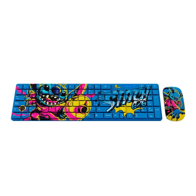 Xtech Kit Teclado y Mouse Inalámbrico Edición Stitch, XTK-D312ST