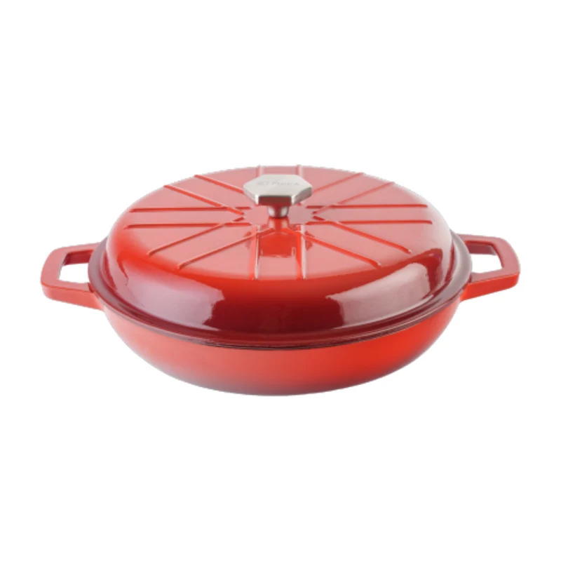 Picca Olla de Hierro Fundido con Tapa, 30 cm