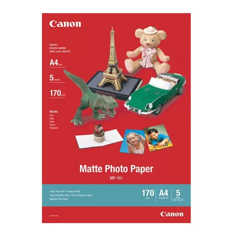 Canon Papel Fotográfico Mate A4 7981A004AC, 5 Hojas