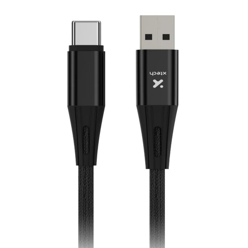 Xtech Cable Trenzado USB-C Macho a USB-A Macho 2.0 1.8 m, XTC-512