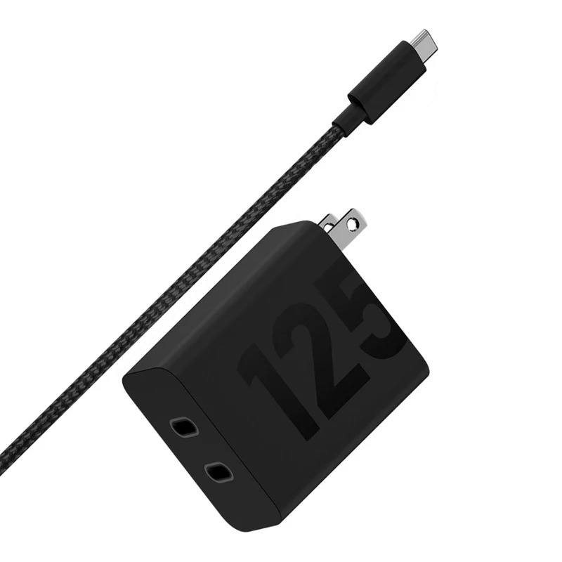 Motorola Cargador de Pared Dual 125W con Cable USB-C a USB-C