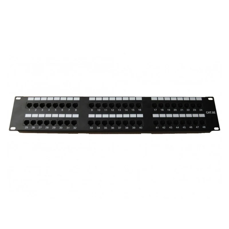 Nexxt Solutions Infrastructure Patch Panel para Montaje en Rack Tablero de Conexiones, Cat5e, 48 Puertos, 19"