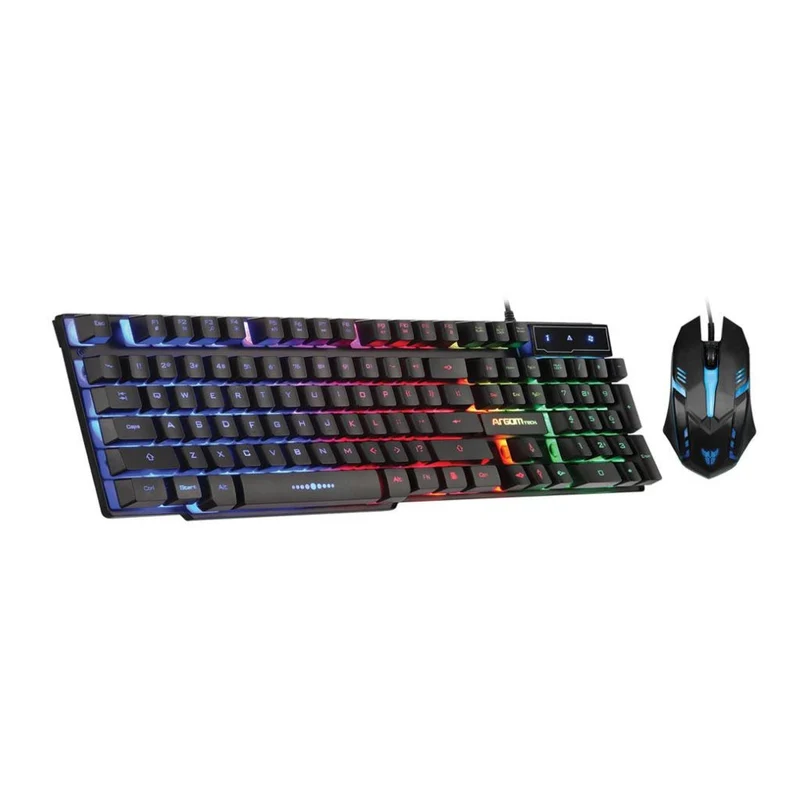 Argom Set Teclado y Mouse Gaming, ARG-KB-2051BK