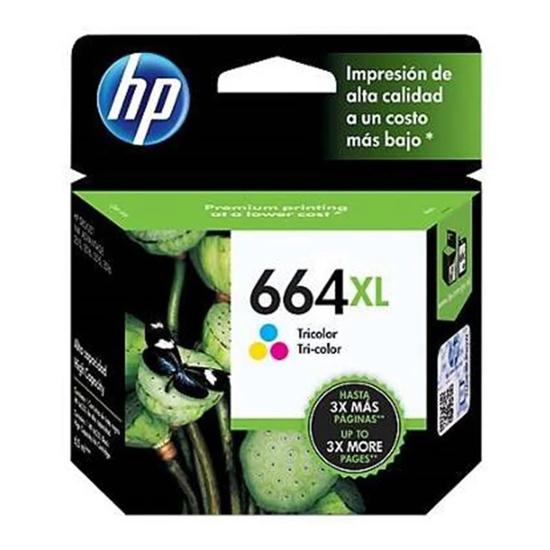 HP Cartucho de Tinta Original Tricolor 664XL (F6V30AL)