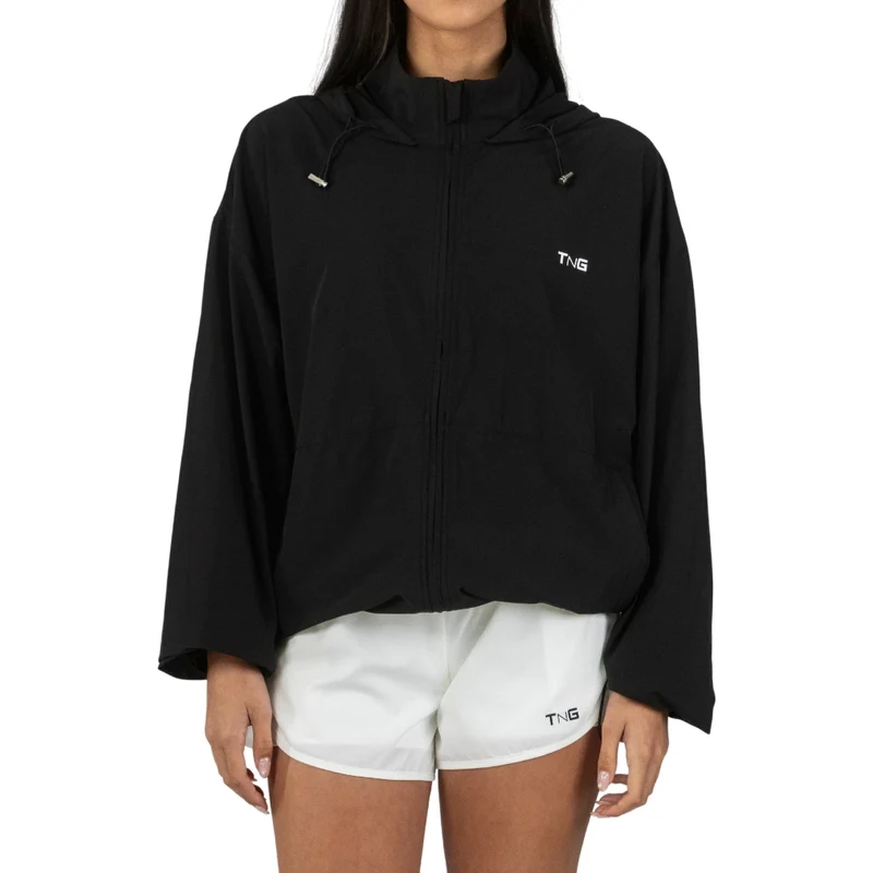 TNG Jacket con Capucha Windbreaker Negro, para Mujer