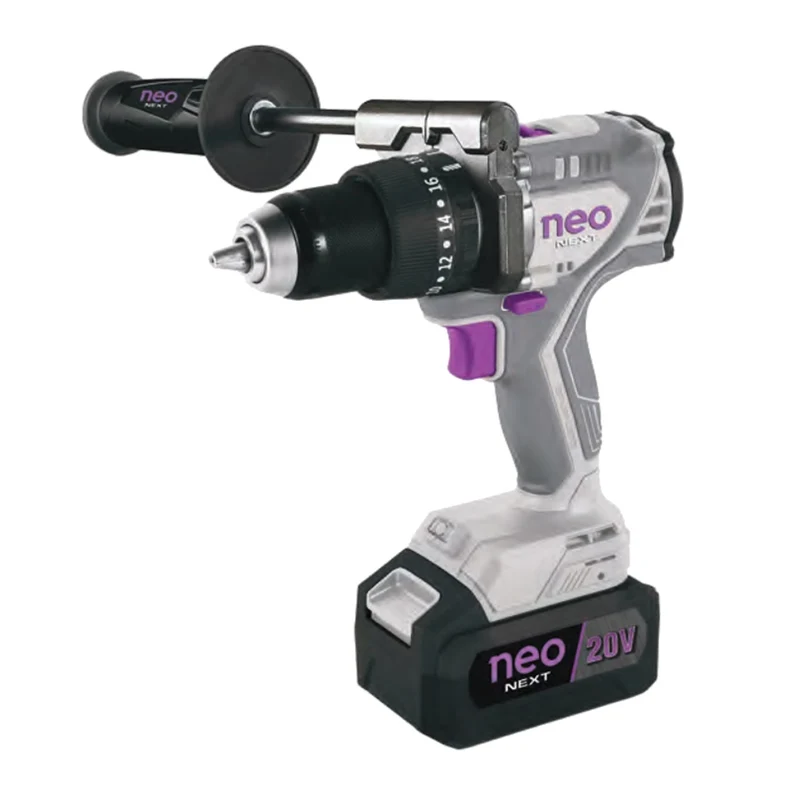 Neo Taladro Percutor Atornillador Inalámbrico 1/2" 4Ah 140Nm, TP-1213-140/20-C1