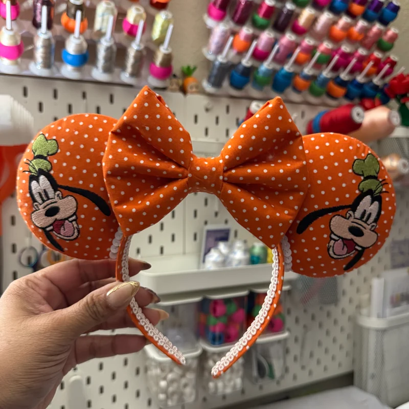 Orange Polka Dots Ears