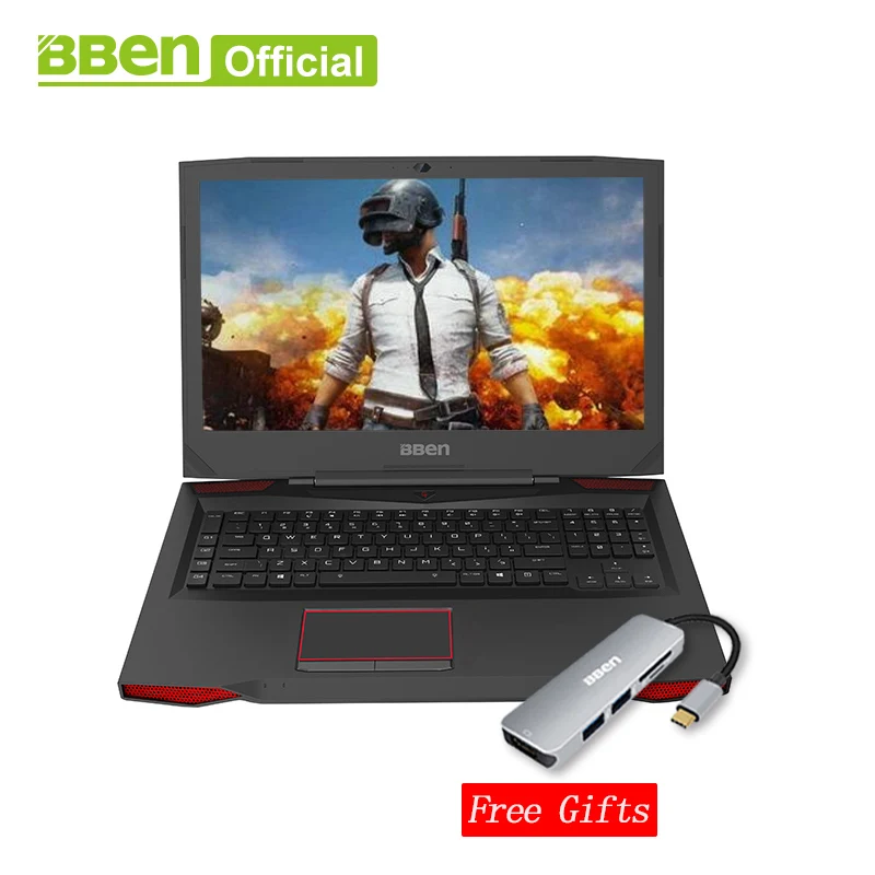 Bben G17 Gaming laptop NVIDIA GTX1060 GDDR5 17.3" pro windows10 intel 7th gen. i7-7700HQ DDR4 8GB/16GB/32GB RAM M.2 SSD