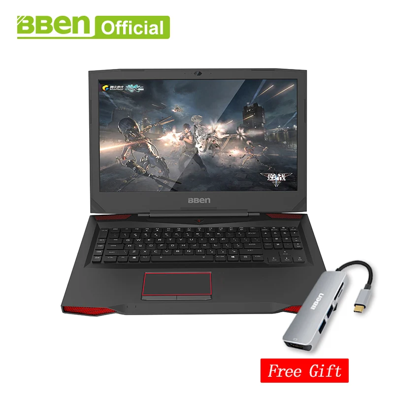 Bben G17 17.3" pro windows 10 Gaming laptop NVIDIA GTX1060 GDDR5 Computer intel 7th gen i7-7700HQ DDR4 8GB/16GB/32GB RAM M.2 SS