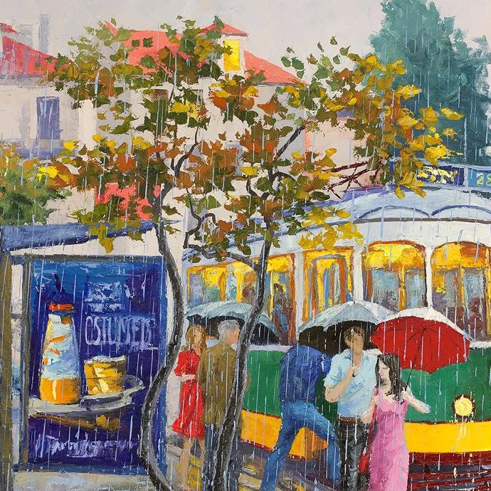 Rainy Day. Lisbon Portugal