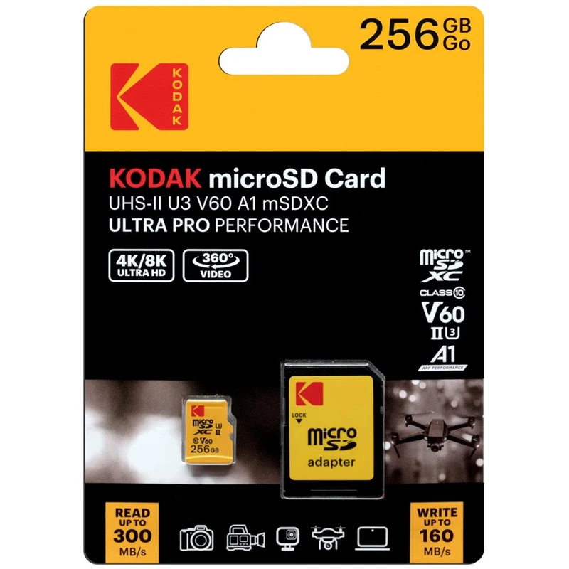 Kodak Msd 256GB Uhs-1 U3 V30 A1 Ultra