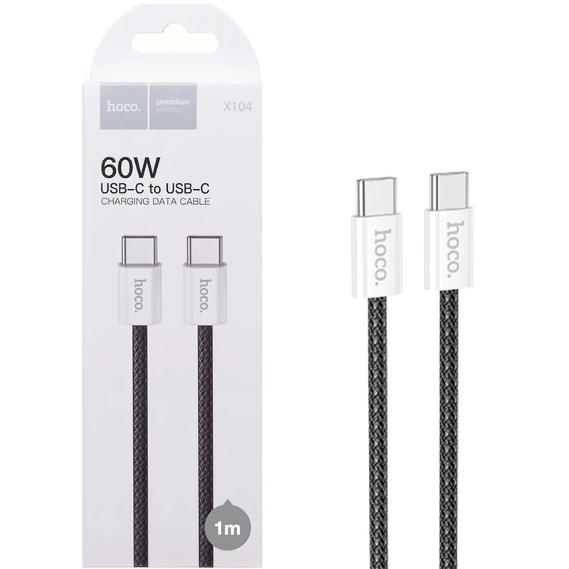 Cable USB-C A USB-C 1 Metro 60W Hoco X104 Black
